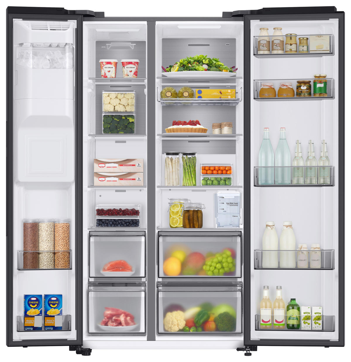 SIDE-BY-SIDE 91,2/178,0/71,6 cm RS6GA854CB1/EG  - Schwarz, Basics, Glas/Kunststoff (91,2/178,0/71,6cm) - Samsung