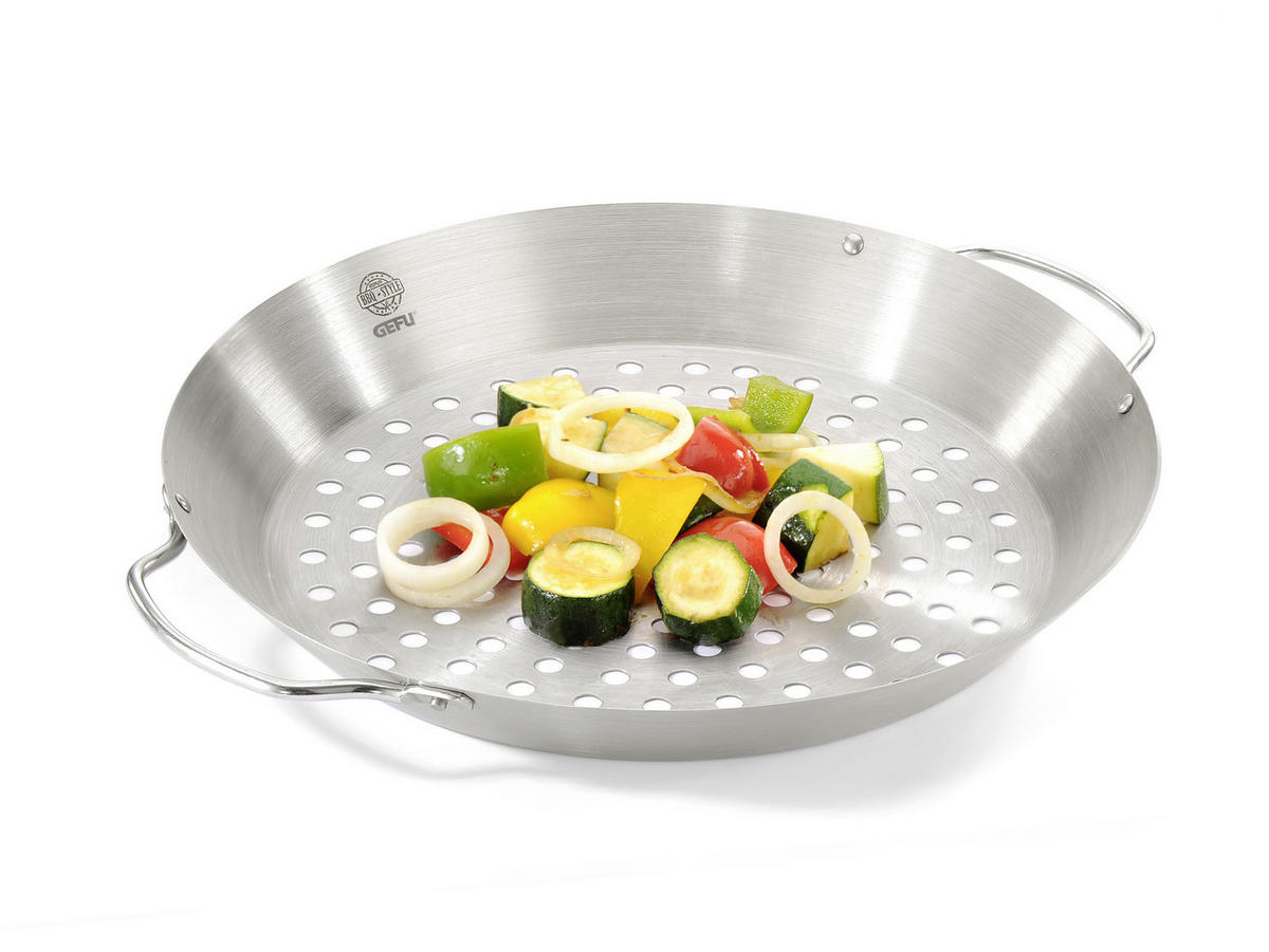 POSODA ZA ŽAR - barve nerjavečega jekla, Basics, kovina (36/9,5cm) - Gefu