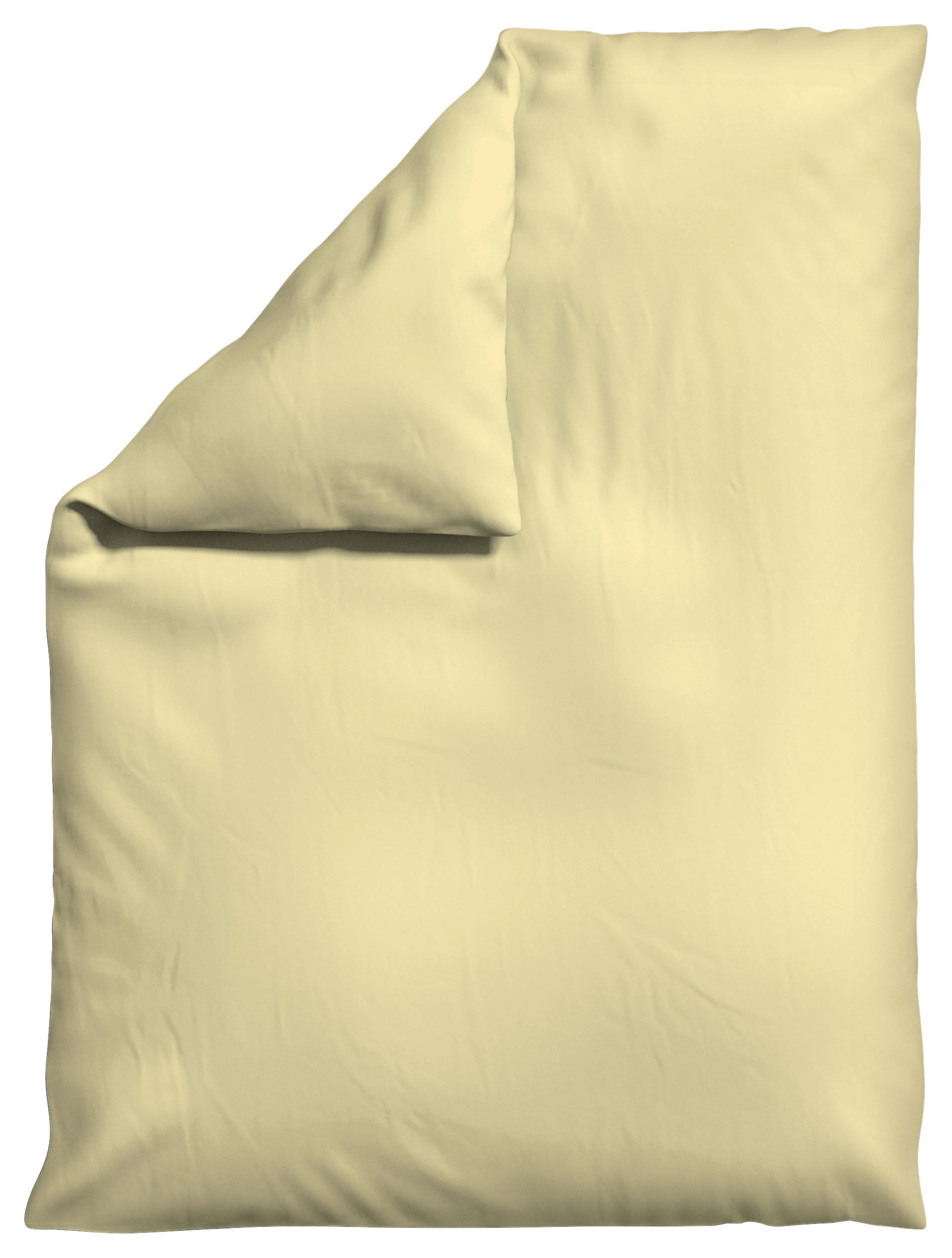 BETTDECKENBEZUG KNITTED JERSEY Jersey 155/220 cm  - Gelb, Basics, Textil (155/220cm) - Schlafgut