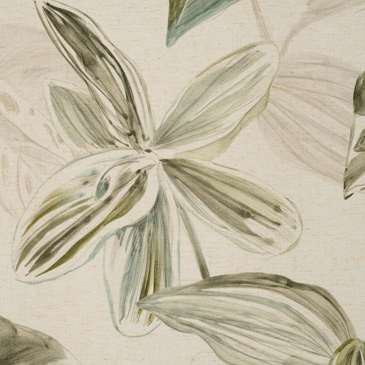 VORHANGSTOFF per lfm blickdicht  - Salbeigrün/Hellgrün, KONVENTIONELL, Textil (148cm) - Esposa