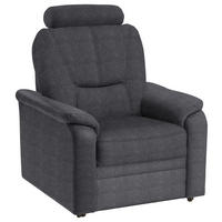 FERNSEHSESSEL Chenille Dunkelgrau  - Dunkelgrau/Schwarz, Konventionell, Kunststoff/Textil (90/96/89cm) - Beldomo Comfort