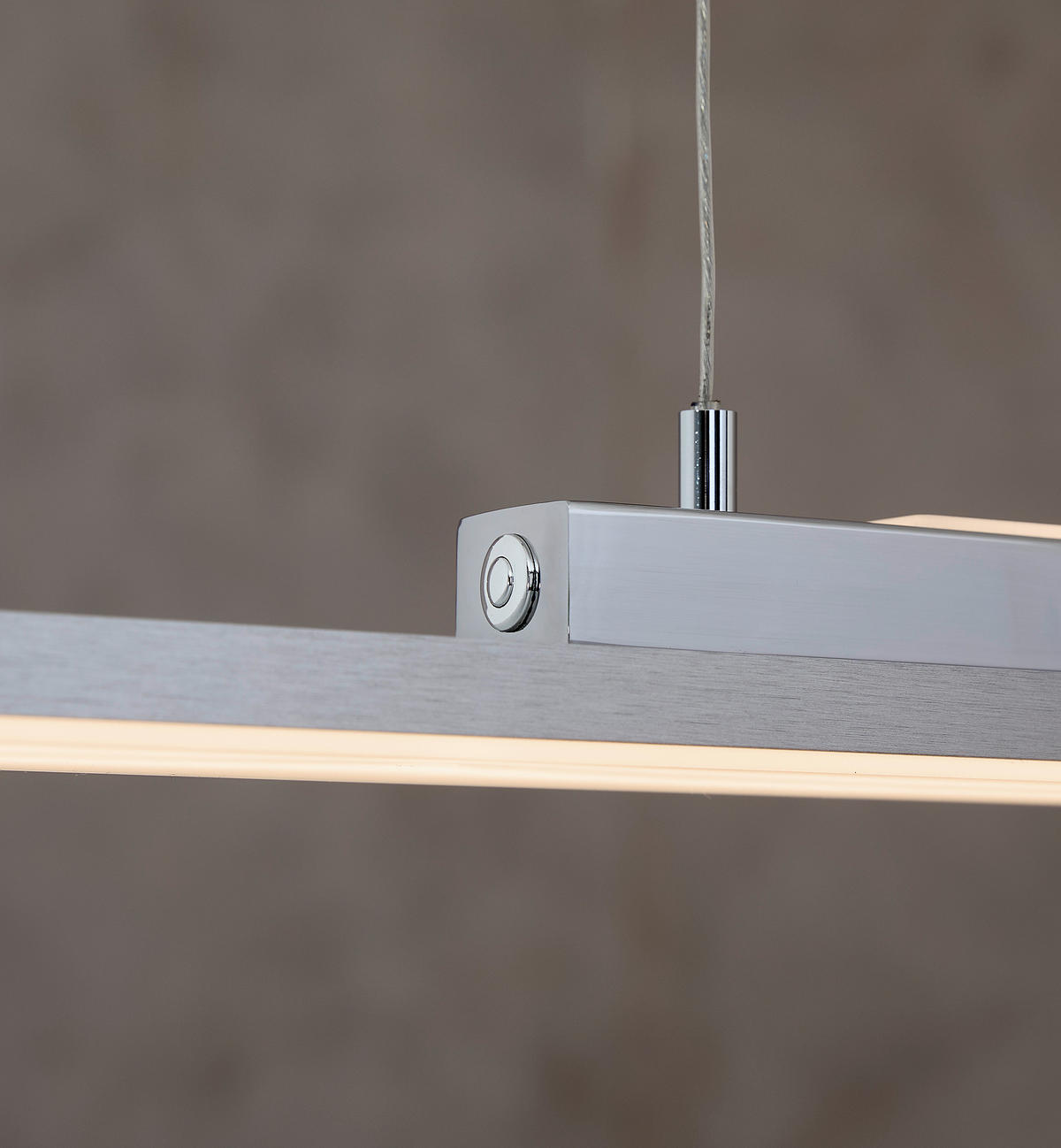 LED-HÄNGELEUCHTE 130/13/150 cm    - Nickelfarben, Design, Metall (130/13/150cm) - Hell