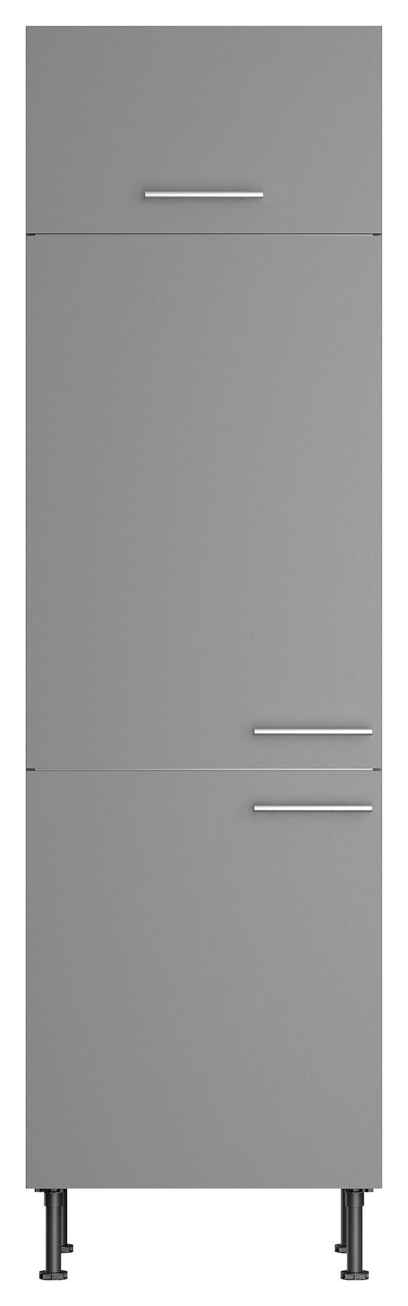 GERÄTEUMBAUSCHRANK 60/211,8/58,1 cm  in Grau  - Edelstahlfarben/Grau, Basics, Holzwerkstoff/Metall (60/211,8/58,1cm) - Optifit