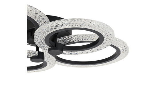 LED-DECKENLEUCHTE 59/45/9 cm   - Schwarz, Design, Kunststoff/Metall (59/45/9cm) - Novel