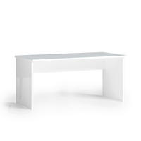 SCHREIBTISCH 160/75/74 cm Weiß  - Weiß, Design, Glas/Holzwerkstoff (160/75/74cm) - Stylife