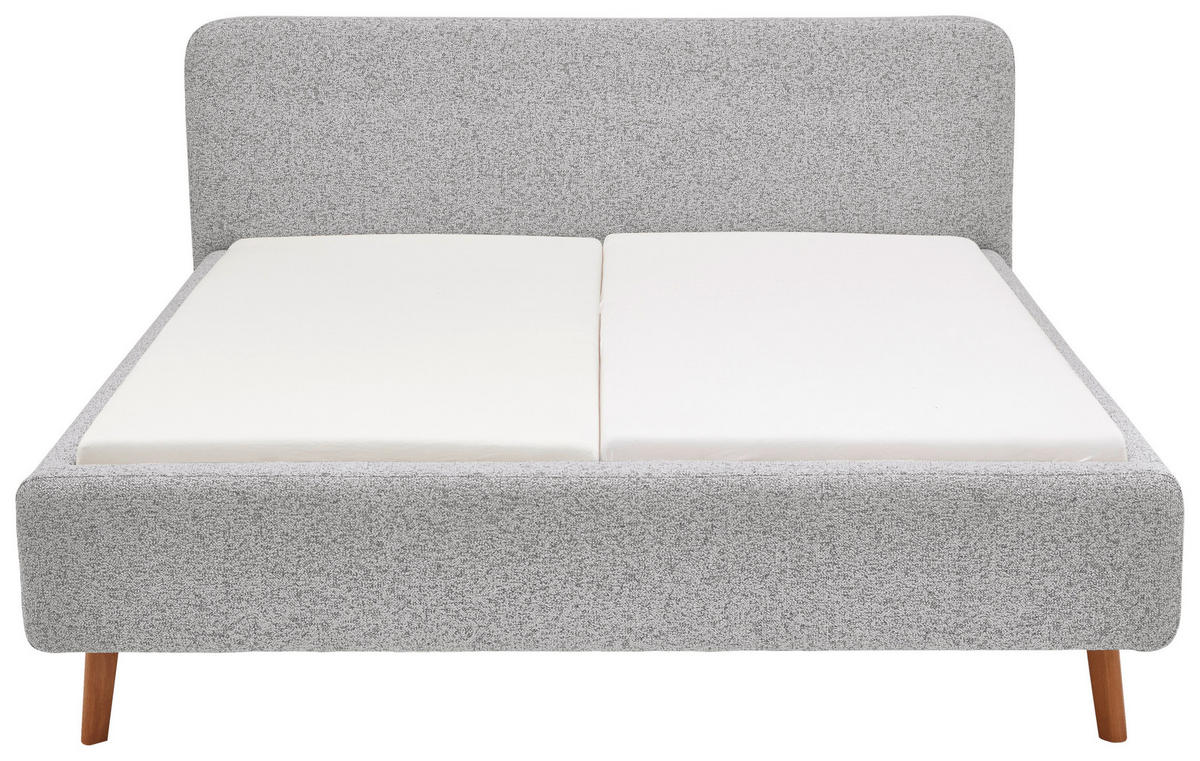 POLSTERBETT 120/200 cm, {[inkl. ],item.attr('349-543'),[, ]} - Eichefarben/Hellgrau, Design, Holz/Textil (120/200cm) - Xora