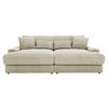 BIGSOFA Cord Creme  - Creme/Schwarz, MODERN, Kunststoff/Textil (230/85/190cm) - Carryhome