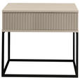 NACHTKÄSTCHEN 60/51,7/38,5 cm  in Schwarz, Kaschmir  - Kaschmir/Schwarz, MODERN, Holzwerkstoff/Metall (60/51,7/38,5cm) - Carryhome