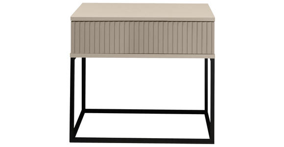 NACHTKÄSTCHEN 60/51,7/38,5 cm  in Schwarz, Kaschmir  - Kaschmir/Schwarz, MODERN, Holzwerkstoff/Metall (60/51,7/38,5cm) - Carryhome