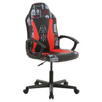 HERNÍ ŽIDLE, vzhled kůže, červená, černá - černá/červená, Design, textil/plast (60/98,5-108/63,6cm) - Star Wars