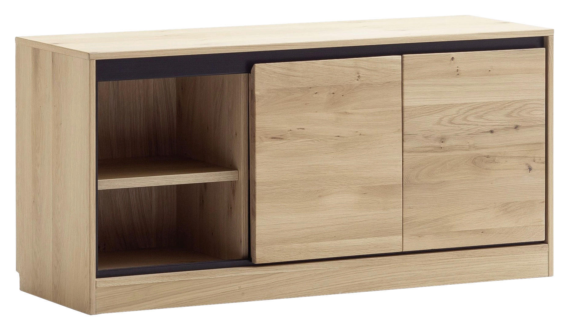 LOWBOARD 120/58/44 cm  - Eiche Bianco, KONVENTIONELL, Holz/Holzwerkstoff (120/58/44cm) - Linea Natura