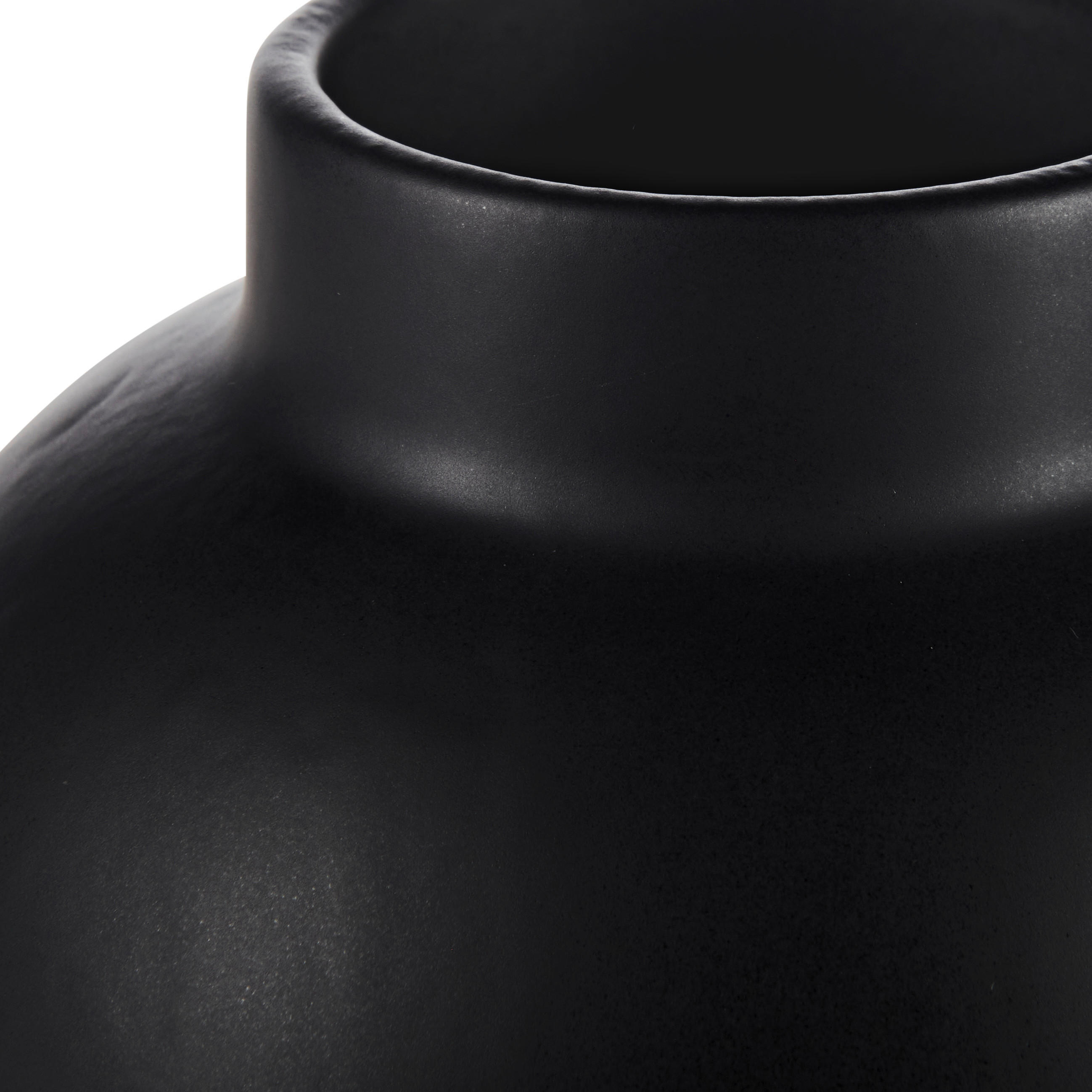 VASE 24 cm  - Schwarz, Basics, Keramik (24cm)