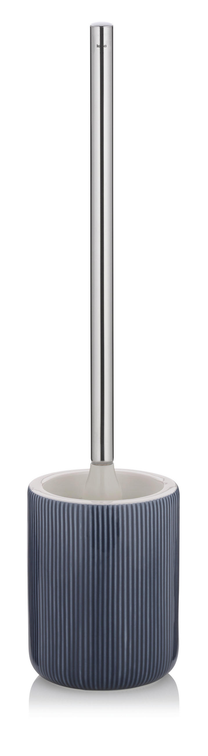 WC-BÜRSTENGARNITUR - Dunkelblau, Basics, Keramik (10/45cm) - Kela