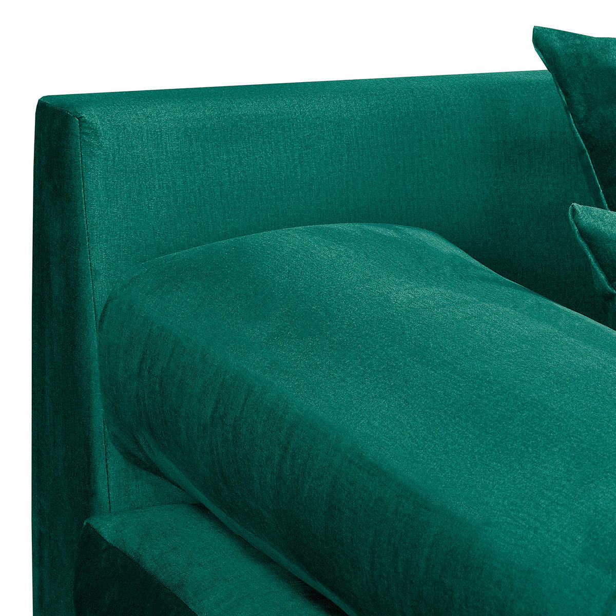 ECKSOFA Velours Grün  - Schwarz/Grün, Design, Kunststoff/Textil (243/284cm) - P & B