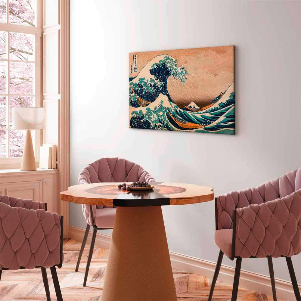 KEILRAHMENBILD Landschaft & Natur, Abstraktes 60/40/1.2 cm  - Blau/Beige, Basics, Holzwerkstoff/Textil (60/40/1.2cm) - artgeist
