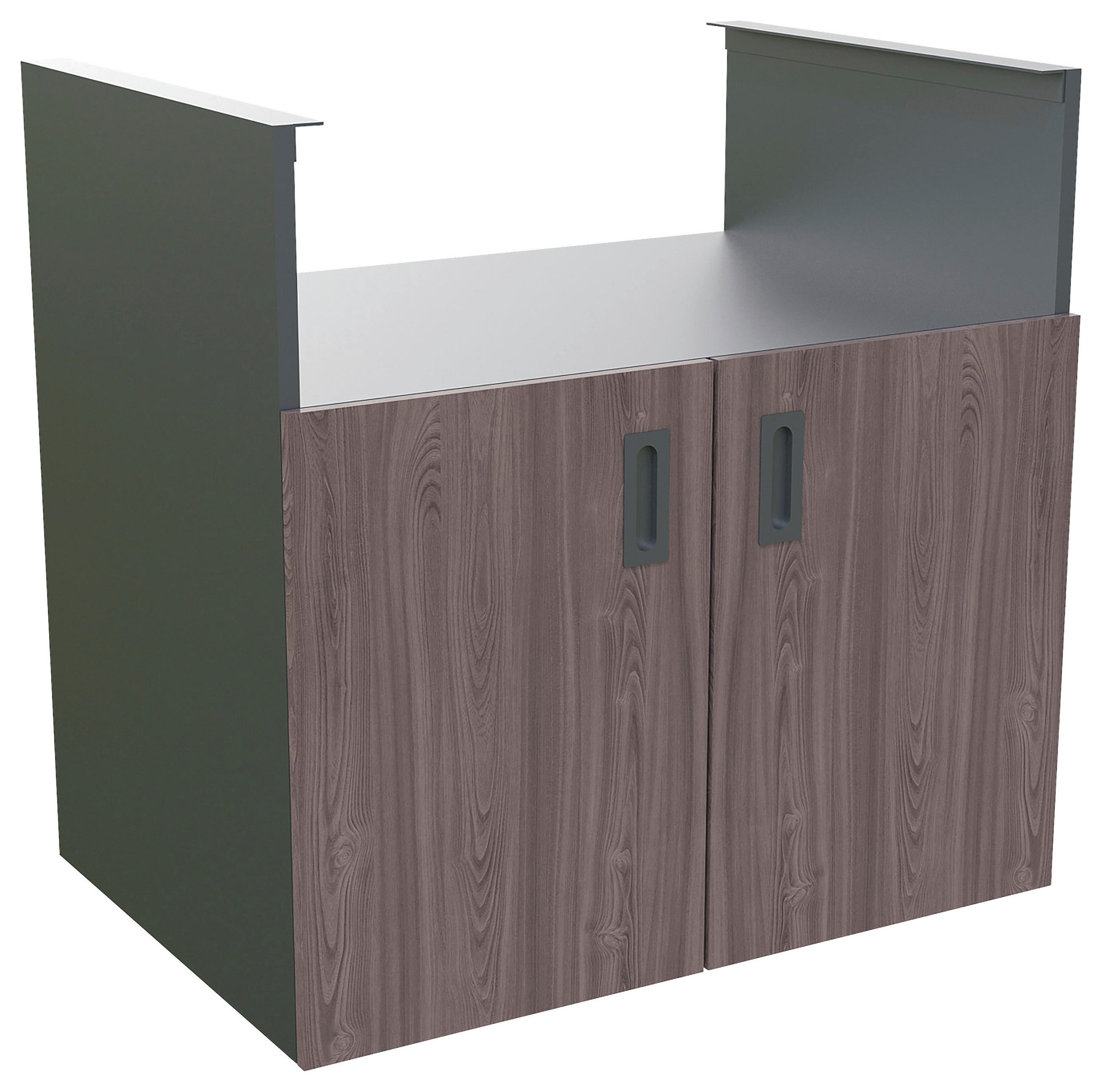 DONJI KUH.ELEM.ZA VANJ.UPORAB  90/92/63 cm  - boje oraha/antracit, Basics, metal (90/92/63cm) - Modante