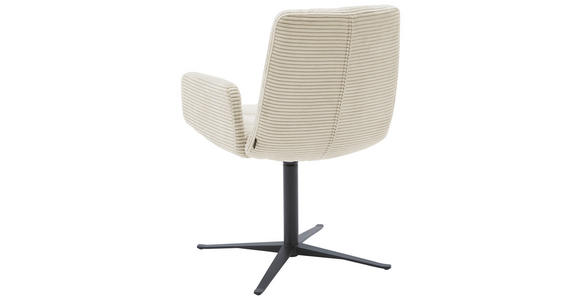 ARMLEHNSTUHL in Cord - Taupe/Schwarz, Design, Textil/Metall (61/88/66cm) - Dieter Knoll