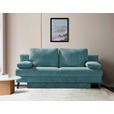 SCHLAFSOFA  in Cord Türkis  - Türkis/Schwarz, MODERN, Textil/Metall (194/91/90cm) - Novel