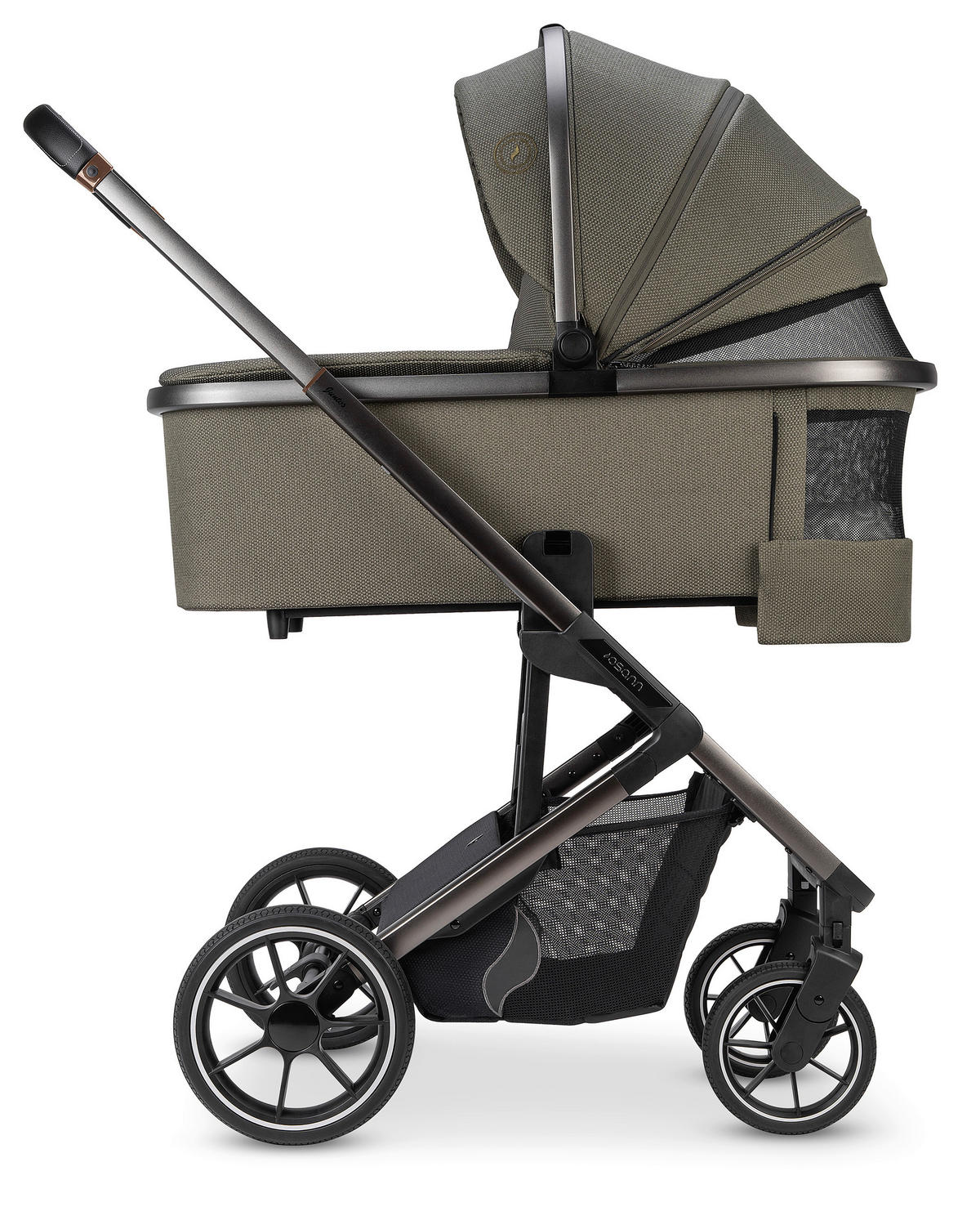 KOMBIKINDERWAGEN  Juntos  Teak  - Olivgrün, Basics (84/97,5/53,5cm) - Osann