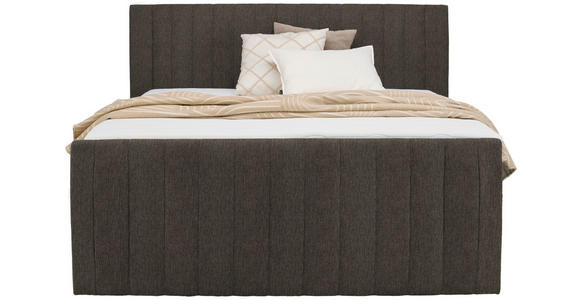 BOXSPRINGBETT 160/200 cm  in Braun  - Schwarz/Braun, KONVENTIONELL, Kunststoff/Textil (160/200cm) - Carryhome