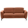2,5-SITZER in Echtleder Cognac  - Cognac/Schwarz, Natur, Leder/Metall (194/81/110cm) - Valdera