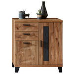 SCHUHSCHRANK 85/95/38 cm  - Eichefarben/Dunkelgrau, Natur, Holz/Holzwerkstoff (85/95/38cm) - Linea Natura