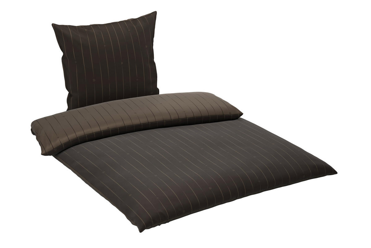 WENDEBETTWÄSCHE STRIPES DK Satin 200/200 cm  - Braun, Design, Textil (200/200cm) - Dieter Knoll