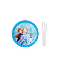 BROTZEITBOX - Blau/Multicolor, KONVENTIONELL, Kunststoff (6,7/10,4cm) - Mepal