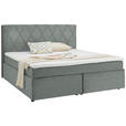 BOXSPRINGBETT 160/200 cm  in Hellgrau  - Hellgrau/Schwarz, Design, Holzwerkstoff/Kunststoff (160/200cm) - Xora