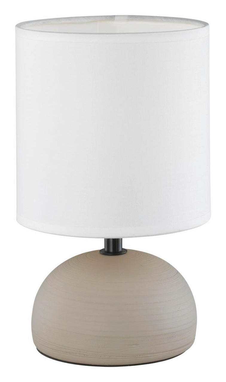 STOLNÍ LAMPA, E14, 23/14 cm  - bílá/černá, Basics, kov/textil (23/14cm)