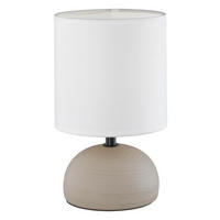 STOLNÍ LAMPA, E14, 23/14 cm  - bílá/černá, Basics, kov/textil (23/14cm)