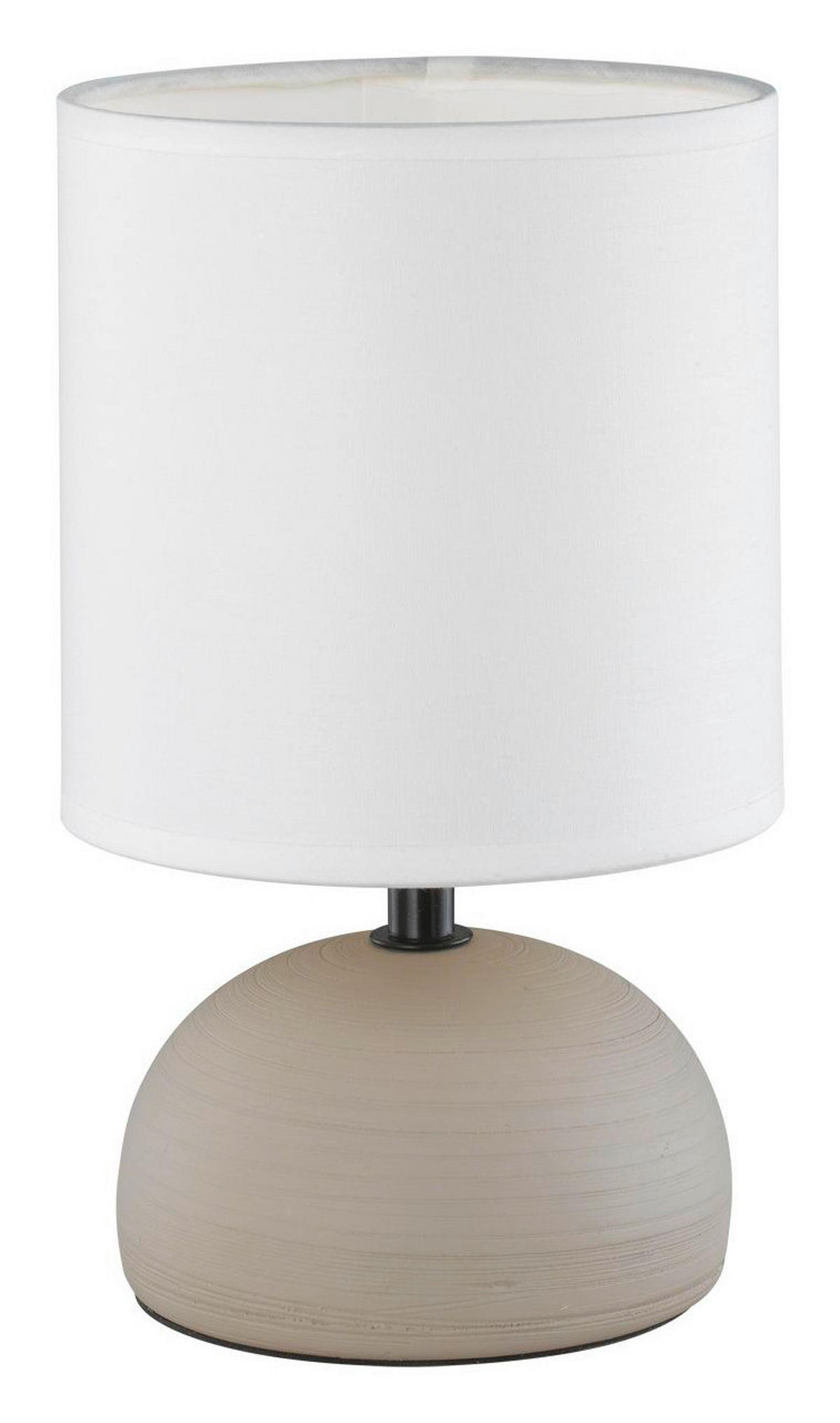 STOLNÍ LAMPA, E14, 23/14 cm  - bílá/černá, Basics, kov/textil (23/14cm)