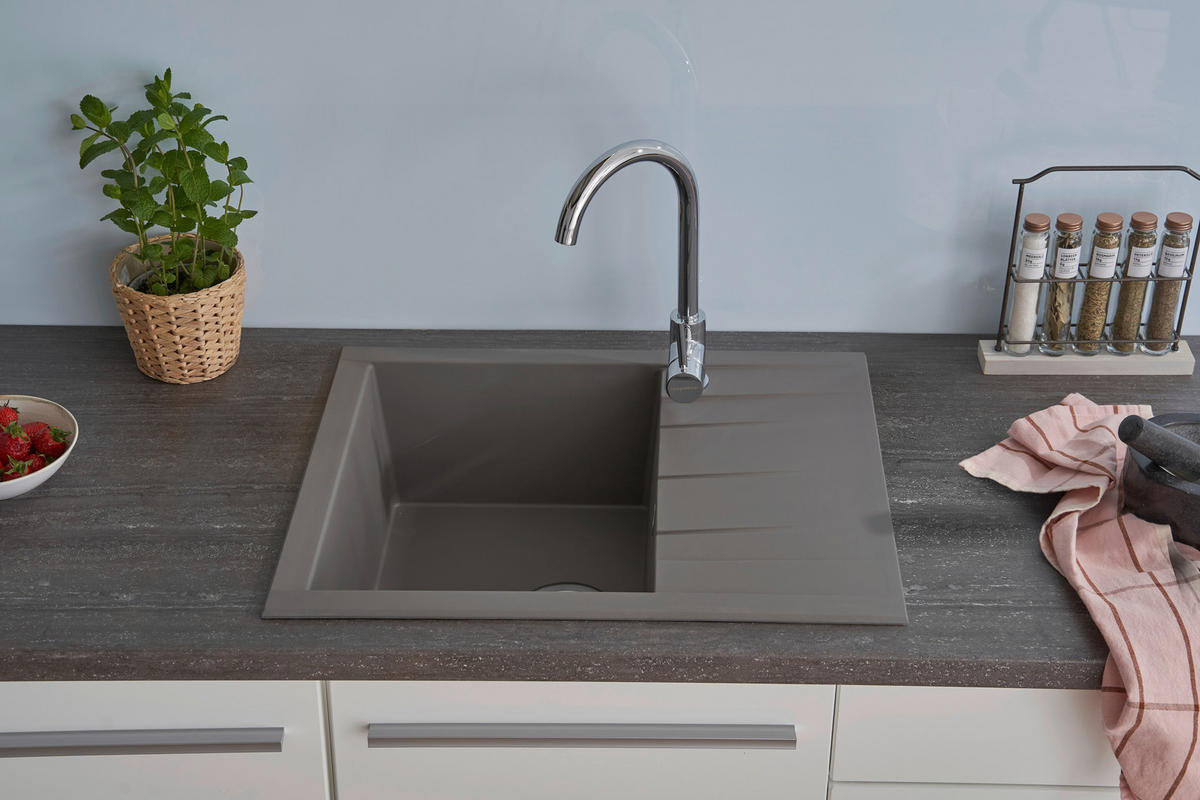 DISKHO 175000000183  - grå, Basics, glas/plast (62/21/50cm) - Respekta