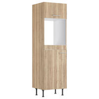 GERÄTEUMBAUSCHRANK 60/211,8/58,1 cm  in Wildeiche  - Wildeiche/Edelstahlfarben, Basics, Holzwerkstoff/Metall (60/211,8/58,1cm) - Optifit