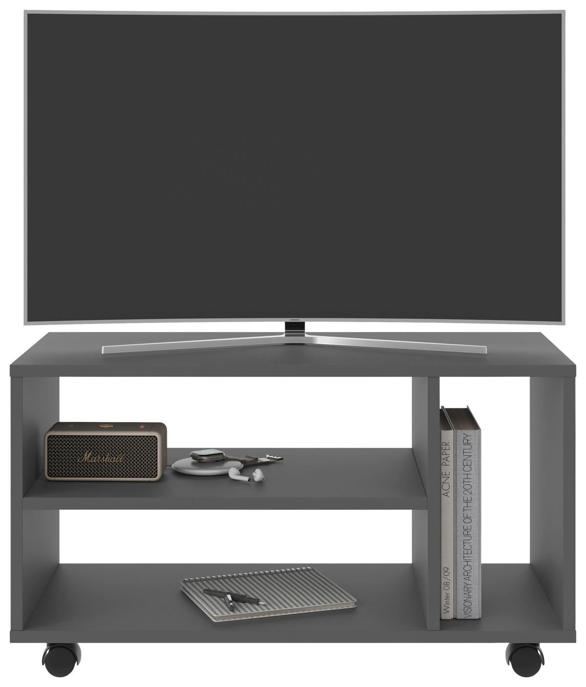 TV-ELEMENT 73,5/42/33,5 cm  - Anthrazit, Basics, Holzwerkstoff (73,5/42/33,5cm) - Boxxx