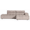 HÖRNSOFFA i plysch beige  - beige/svart, Klassisk, textil/plast (282/155cm) - MID.YOU