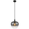 VISEČA SVETILKA        24/120 cm      E27 - črna, Design, kovina/steklo (24/120cm) - Globo