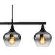 HÄNGELEUCHTE 90/15/120 cm  - Schwarz, MODERN, Glas/Metall (90/15/120cm) - Novel