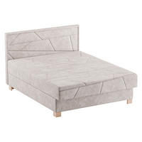 KÁRPITOZOTT ÁGY   - világosszürke, Basics (160/101/202cm) - Cardo