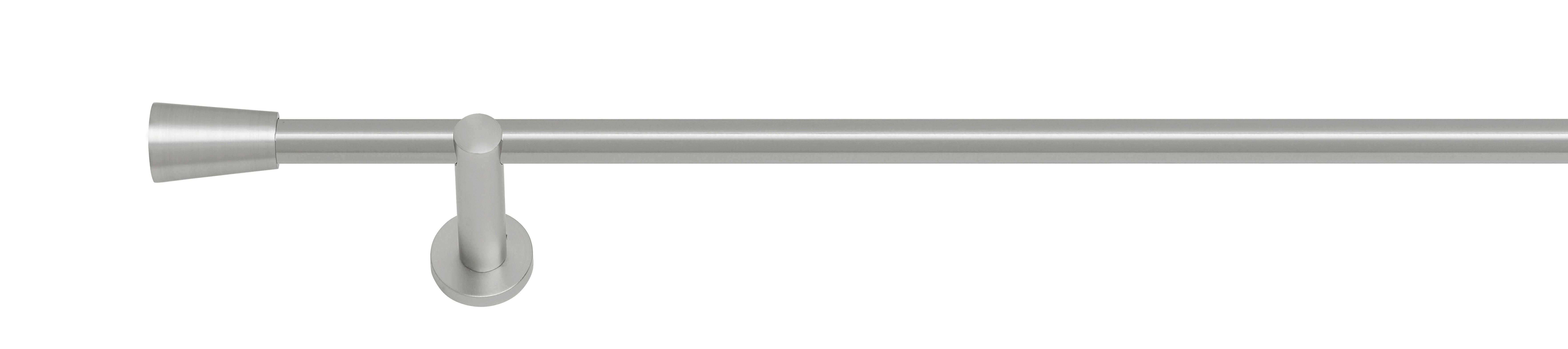 VORHANGSTANGENSET 100-190 cm  - Edelstahlfarben, Design, Metall (100-190cm) - Homeware