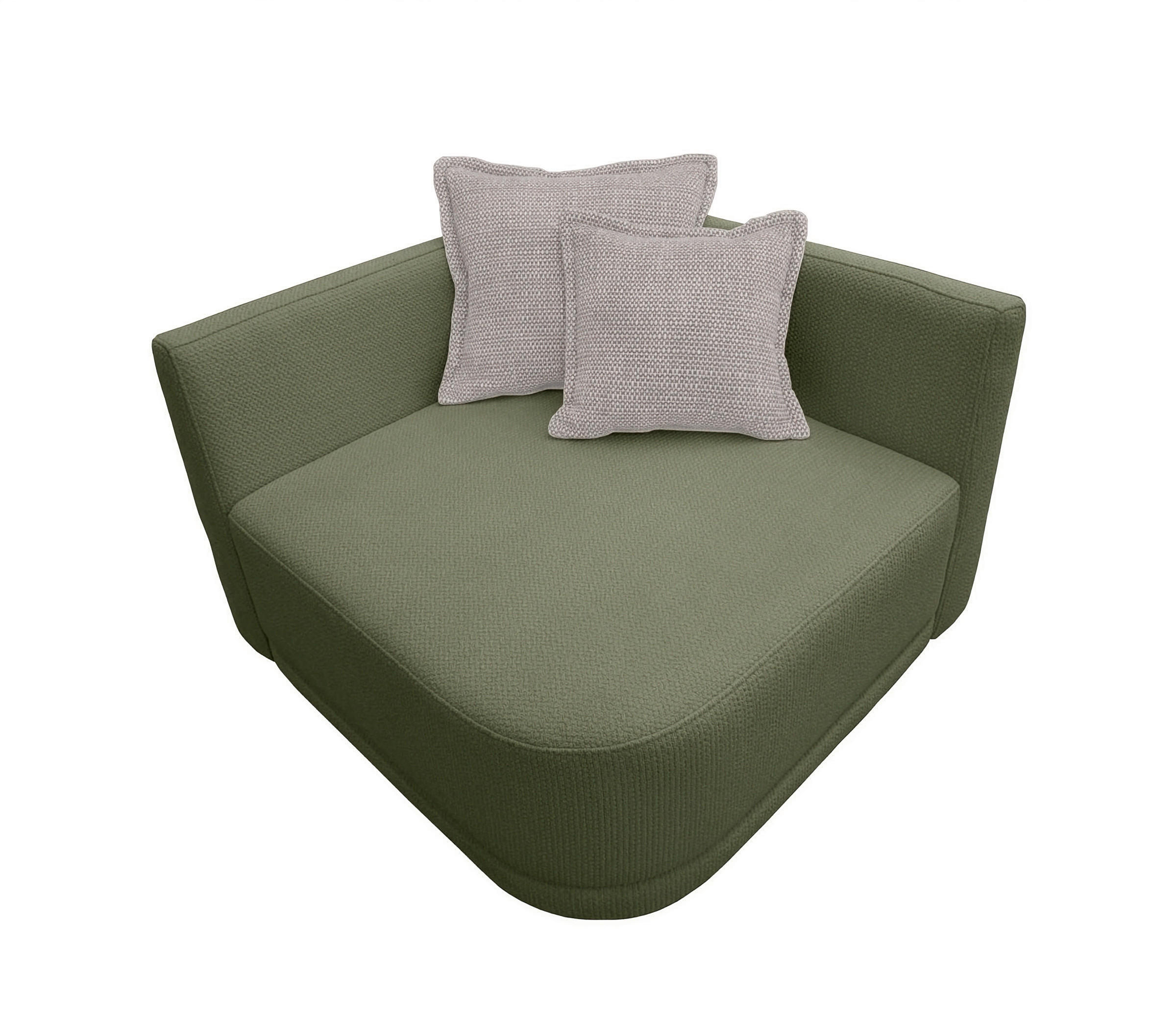 SOFA ZURI in Struktur Grün  - Creme/Schwarz, Trend, Kunststoff/Textil (110/75/115cm) - Livetastic