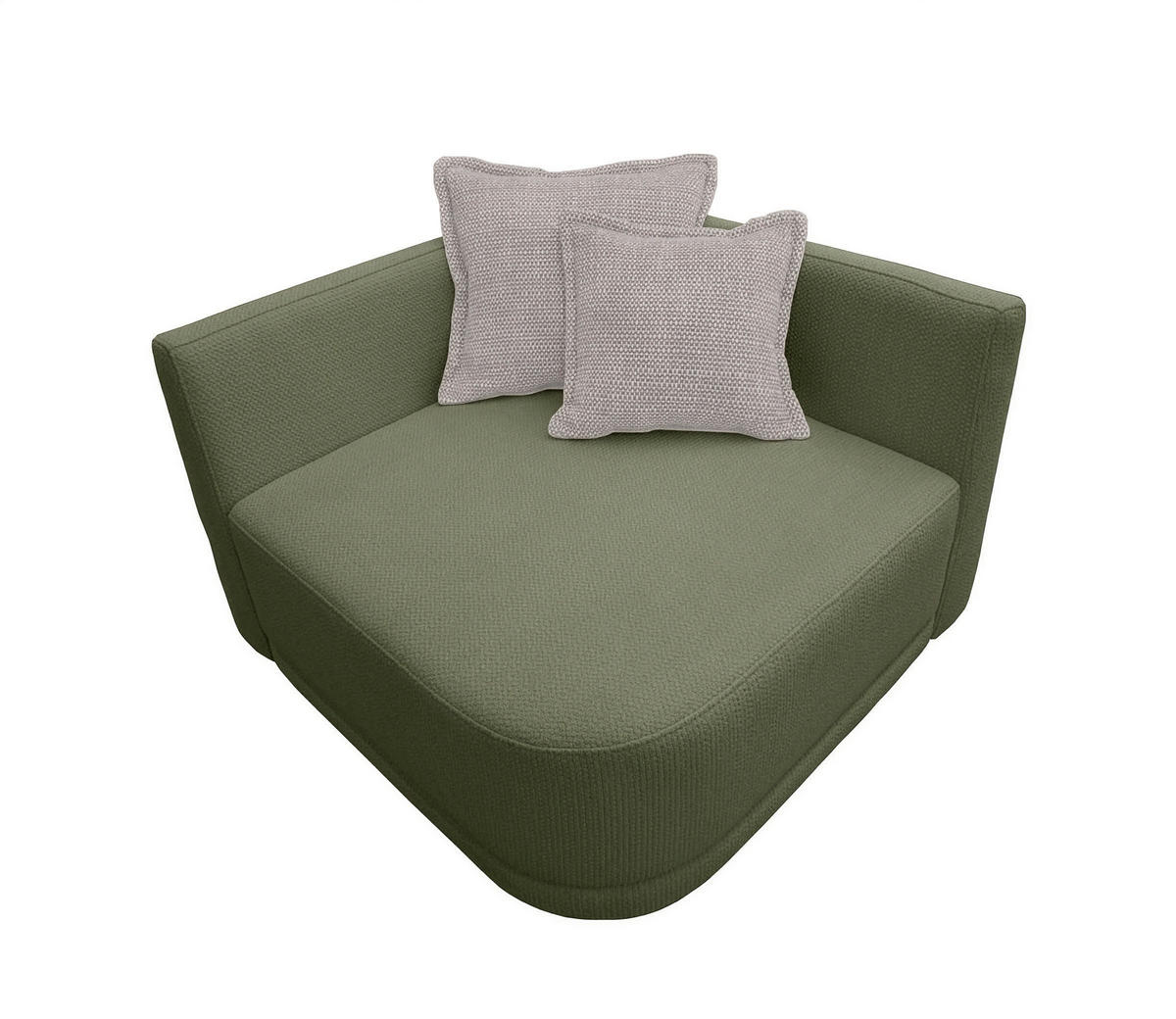 SOFA ZURI in Struktur Grün  - Creme/Schwarz, Trend, Kunststoff/Textil (110/75/115cm) - Livetastic