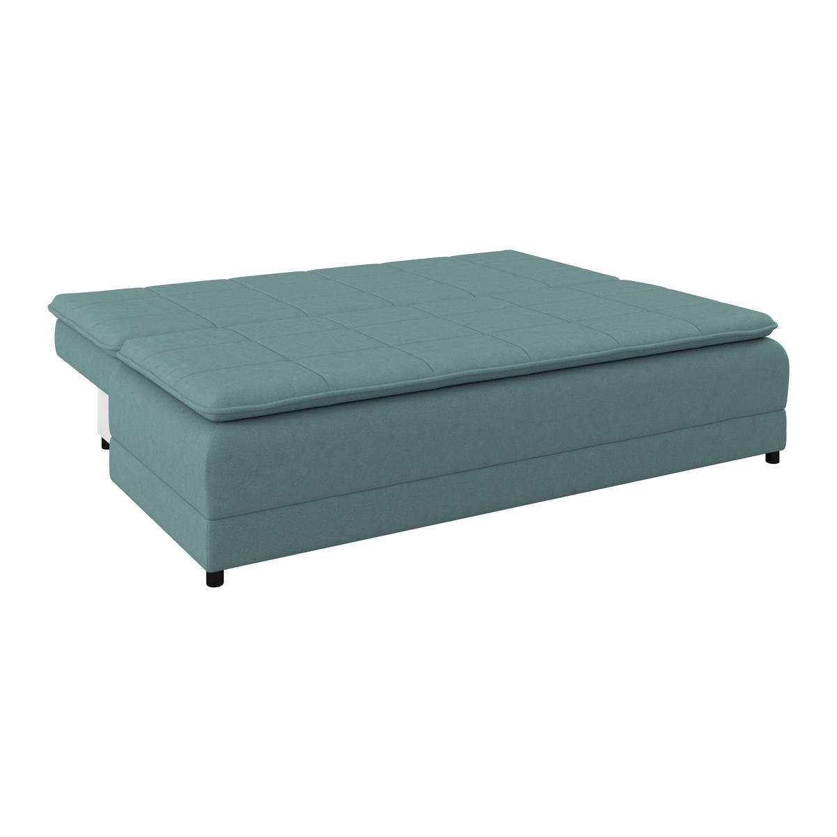 SCHLAFSOFA in Webstoff Hellblau  - Schwarz/Hellblau, Modern, Kunststoff/Textil (202/73-92/105cm) - MID.YOU