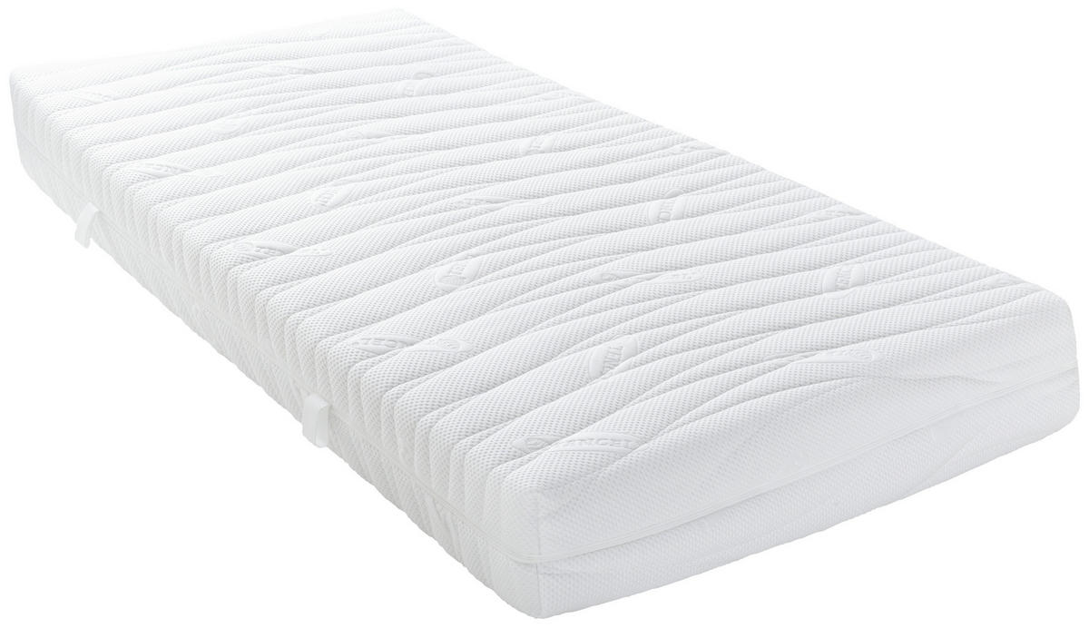 KALTSCHAUMMATRATZE 90/200 cm Höhe ca. 21 cm  - Weiß, Basics, Textil (90/200cm) - Novel