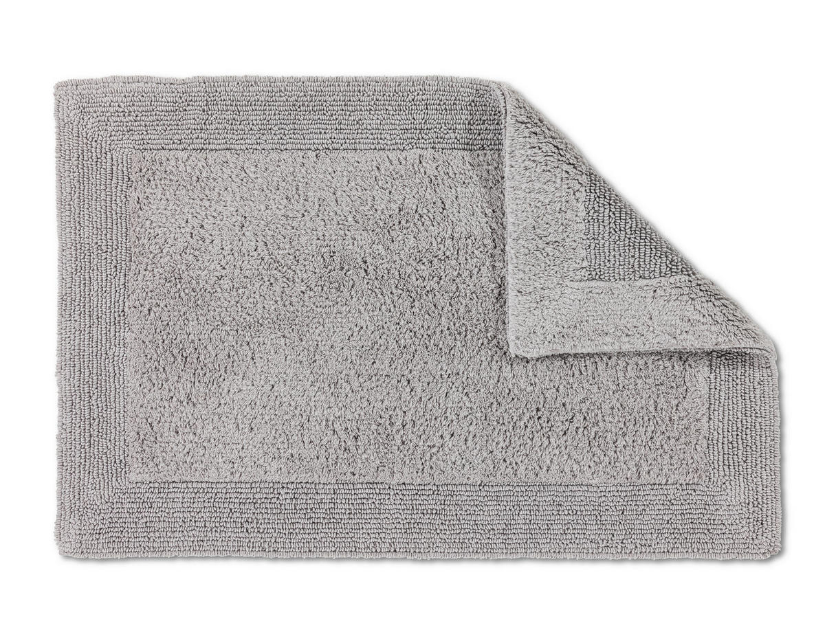 BADTEPPICH Bahamas Hellgrau 67/110 cm  - Hellgrau, Basics, Textil (67/110cm) - Schöner Wohnen