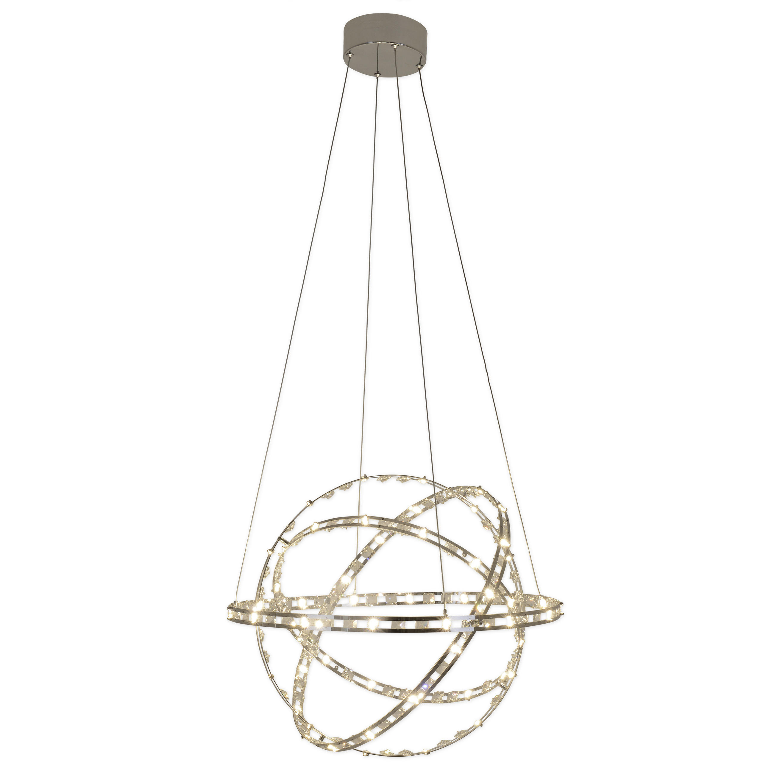 LED-HÄNGELEUCHTE COSMOS  - Chromfarben, LIFESTYLE, Kunststoff/Metall (60/180cm) - Näve