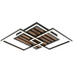 DECKENLEUCHTE    45/45/9,5 cm  - Eichefarben/Schwarz, Trend, Holzwerkstoff/Kunststoff (45/45/9,5cm) - Novel