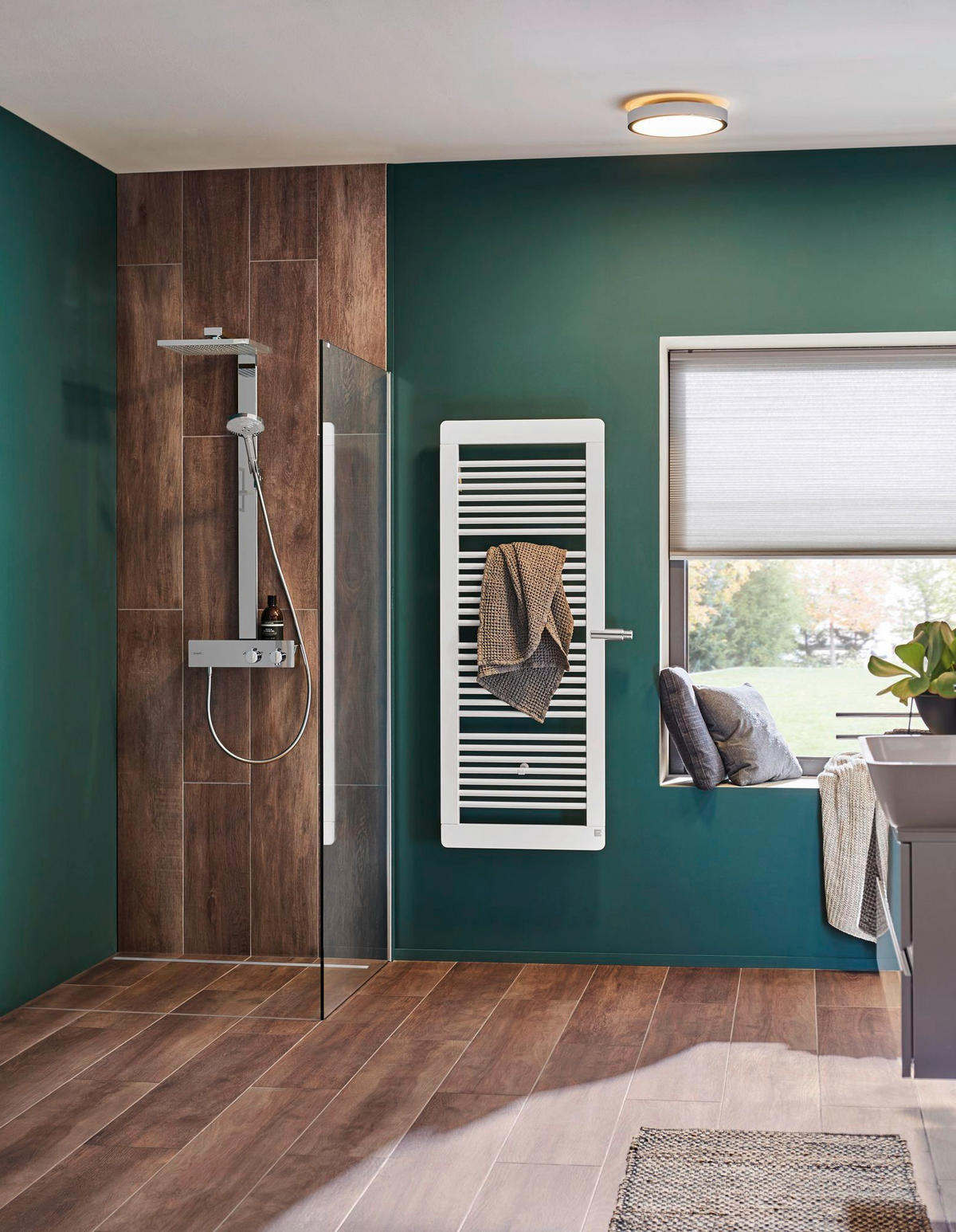 BADEZIMMER-DECKENLEUCHTE Aviar 30/6,2 cm   - Chromfarben, Design, Kunststoff (30/6,2cm) - Paulmann