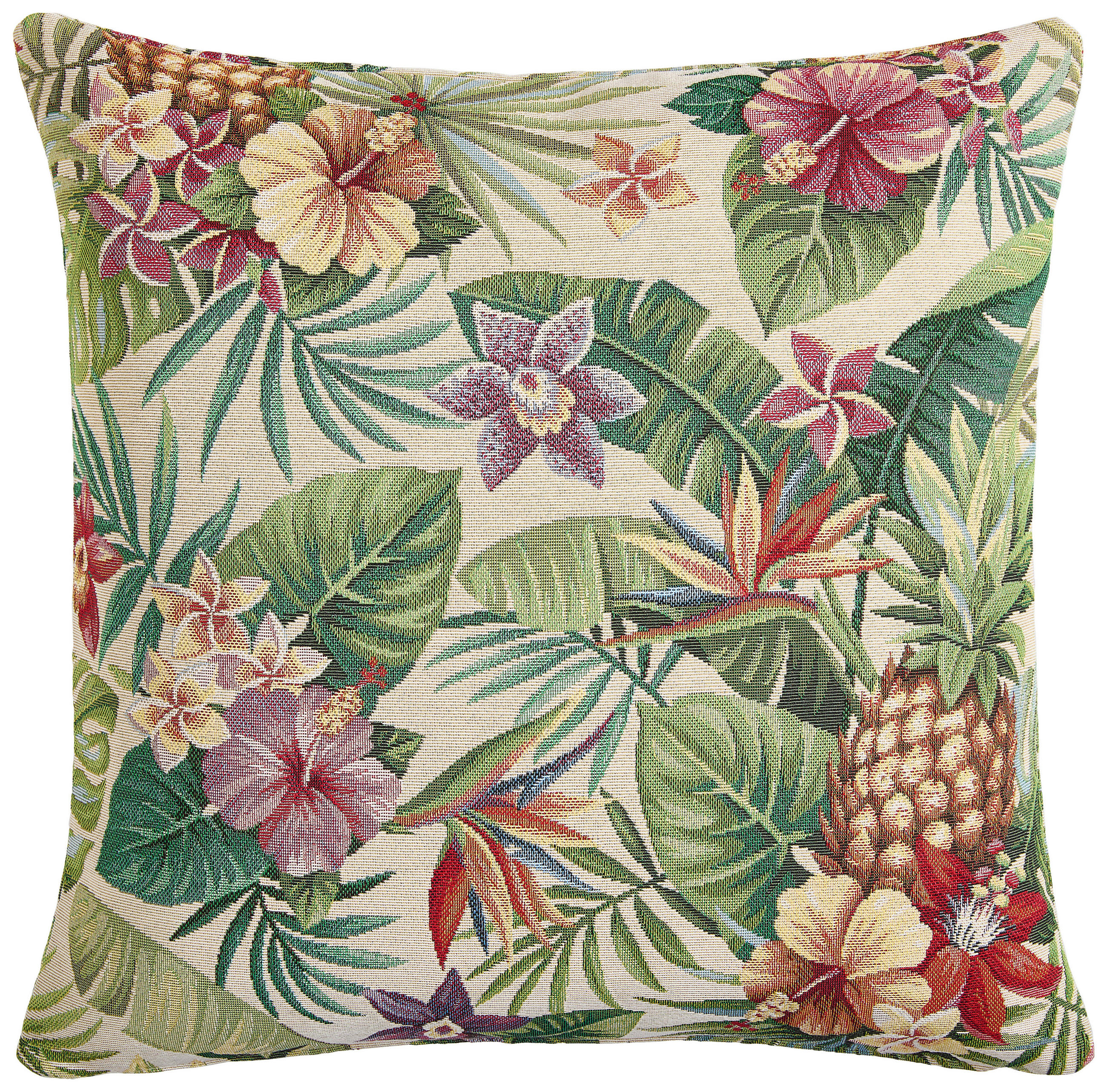 Esposa Kissenbezug Blätter Grün, Lila, Rot, Beige 45x45 cm