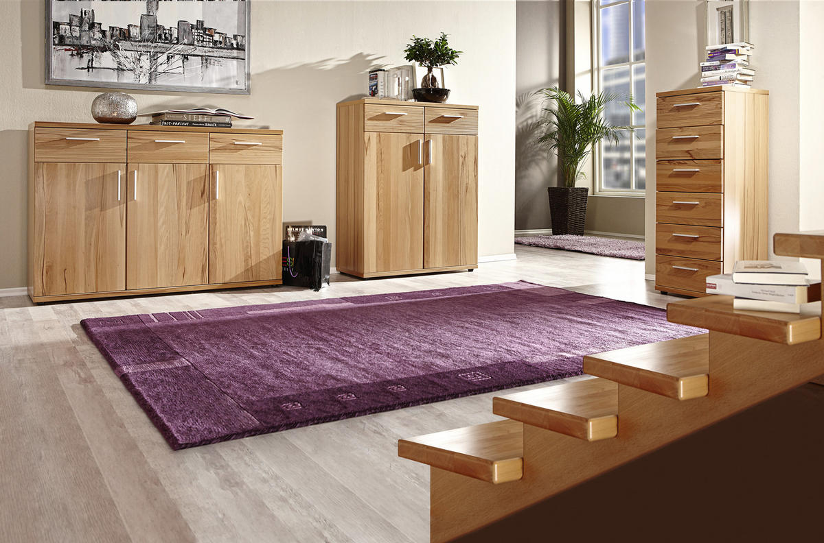 KOMMODE 125/87/39 cm  in Buchefarben  - Chromfarben/Buchefarben, Design, Holz/Holzwerkstoff (125/87/39cm)